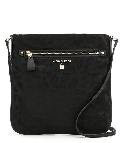 Michael Michael Kors Kelsey Leopard Nylon Crossbody Bag 